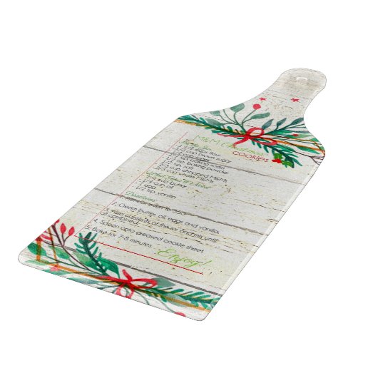 Planche À Découper Recette de biscuits de Noël préférée (Coin)