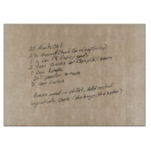 Planche À Découper Recette écrite à la main - photo personnalisée (Devant)