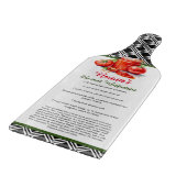 Planche À Découper Recette personnalisée noire noire rouge verte (Coin)