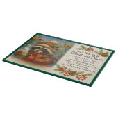 Planche À Découper Recette pour Noël Cheer avec un Raccoon d'hiver (Coin)