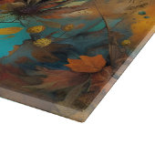 Planche À Découper Récolte d'automne Turquoise rouille or Abstrait (Coin)