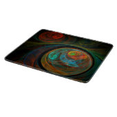 Planche À Découper Rectangle d'art Abstrait bleu de renaissance (Coin)