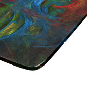 Planche À Découper Rectangle d'art abstrait bleu Genesis (Coin)