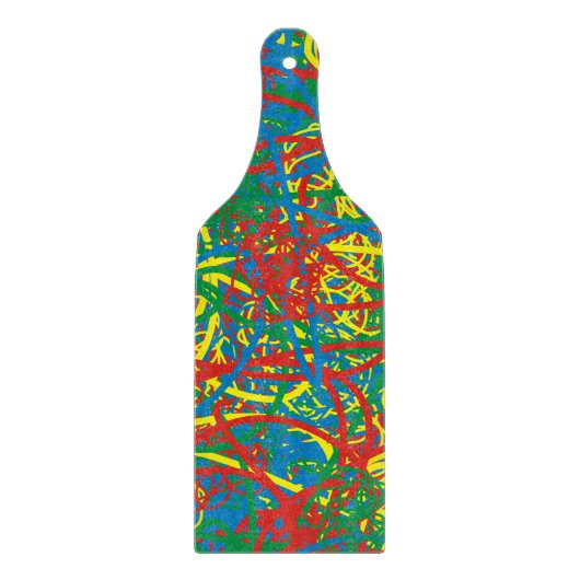 Planche À Découper Red Blue Yellow Green Scribble Hot Mess Graffiti (Devant)