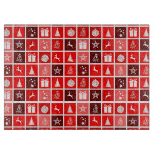 Planche À Découper Red Christmas Holiday Cute Tree Reinder