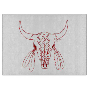 Planche À Découper Red Ghost Dance Buffalo ligne blanc
