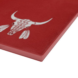 Planche À Découper Red Ghost Dance Buffalo plaque de coupe en verre