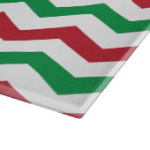 Planche À Découper Red & Green Chevron Coupe Board (Coin)