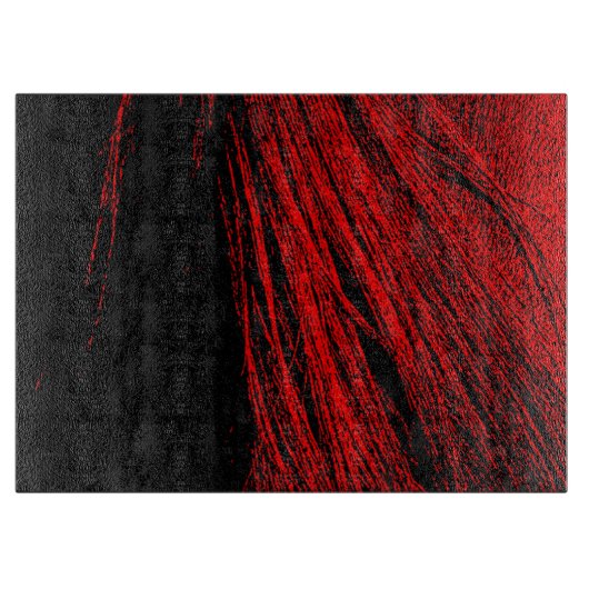 Planche À Découper Red Horse Mane Abstraite Coupe Board (Devant)