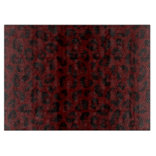 Planche À Découper Red Leopard Skin Cutting Board