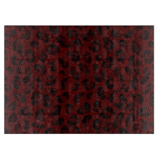 Planche À Découper Red Leopard Skin Cutting Board (Devant)