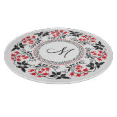 Planche À Découper Red May bague de lis Personnalisé Monogramme Initi (Coin)