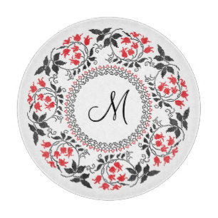 Planche À Découper Red May bague de lis Personnalisé Monogramme Initi