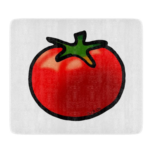Planche À Découper Red Tomato Whimsical Custom Art (Devant)
