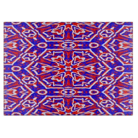 Planche À Découper Red, White and Blue Geometrics (Devant)
