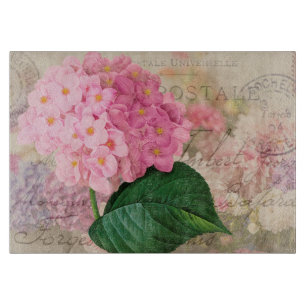 Planche À Découper Redoute Pink Hydrangea Flowers Glass Cutboard