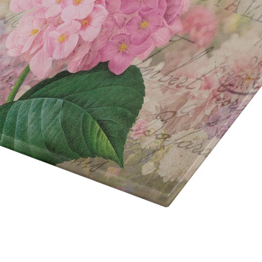 Planche À Découper Redoute Pink Hydrangea Flowers Glass Cutboard (Coin)