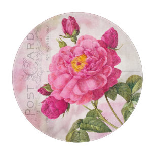 Planche À Découper Redoute Rose Rose Rose Round Cutboard