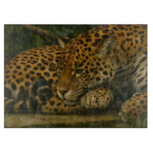 Planche À Découper Reflet Jaguar - Serene Wildlife Art Print