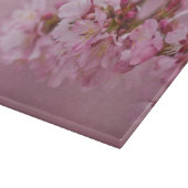 Planche À Découper Reflets Rose Pâle des Fleurs de Cerisier Sakura (Coin)