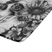 Planche À Découper Réflexion. Crâne floral de paysage (Coin)