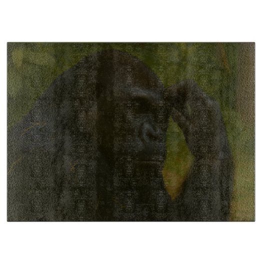 Planche À Découper Réflexion de Gorilla - Portrait réfléchi de la fau (Devant)