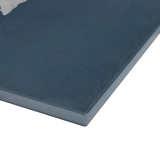 Planche À Découper Réflexion florale en bleu cygne (Coin)