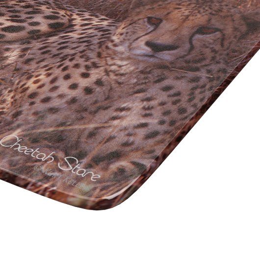 Planche À Découper Regard fixe de guépard (Coin)