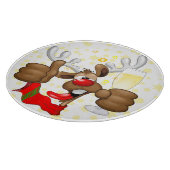 Planche À Découper Reindeer Drunk Funny Caractère de Noël (Coin)