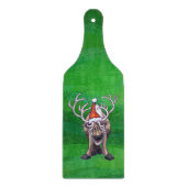 Planche À Découper Reindees Noël Sur Vert (Devant)