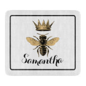 Planche À Découper Reine Bee couronnée (Devant)