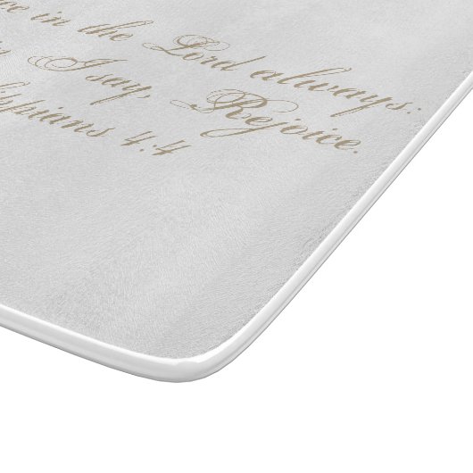 Planche À Découper Réjouissez-vous toujours dans le Seigneur. Verse B (Coin)