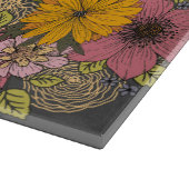 Planche À Découper Remplissage d'une citation italienne avec des flor (Coin)