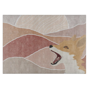 Planche À Découper Renard Abstrait Moderne & Les Collines