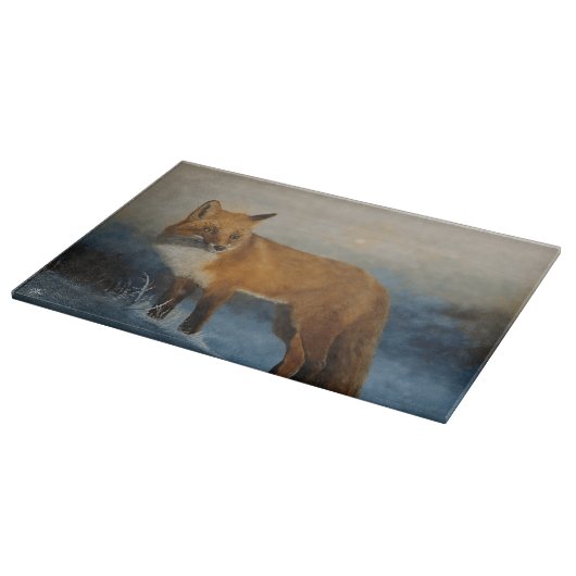 Planche À Découper Renard d'hiver (Coin)