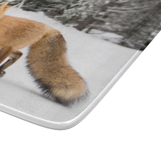 Planche À Découper Renard rouge de la neige blanche (Coin)