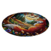 Planche À Découper Renard rouge et soleil et forêt (Coin)