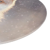 Planche À Découper Renard rouge, forêt d'hiver, illustration pittores (Coin)