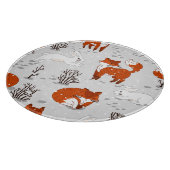 Planche À Découper Renards d'hiver Bunny Motif sans couture (Coin)