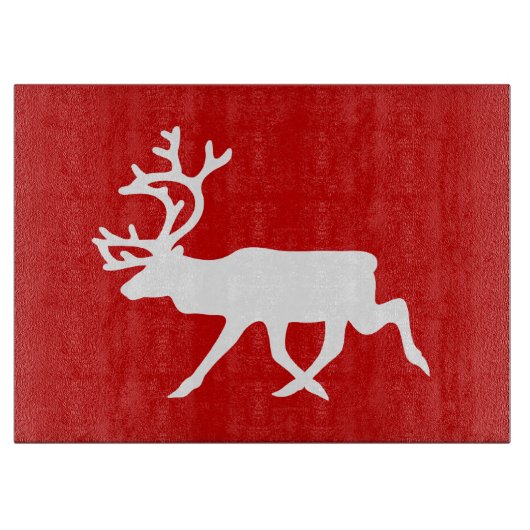 Planche À Découper Rennes blanches / Silhouette caribou (Devant)