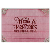 Planche À Découper Repas et souvenirs sont faits ici (Devant)