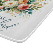 Planche À Découper Repose dans le Seigneur floral (Coin)