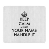 Planche À Découper Restez calme et laissez-le manipuler sur la planch (Devant)