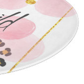 Planche À Découper Restez sauvage, empreinte de léopard, cercles rose (Coin)