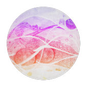 Planche À Découper Résumé moderne Planètes noires et roses Espace (Devant)