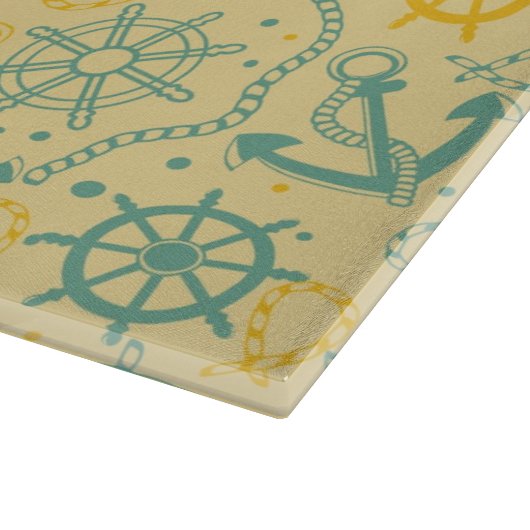 Planche À Découper Rétro arrière - plan avec l'ancre, cordes (Coin)