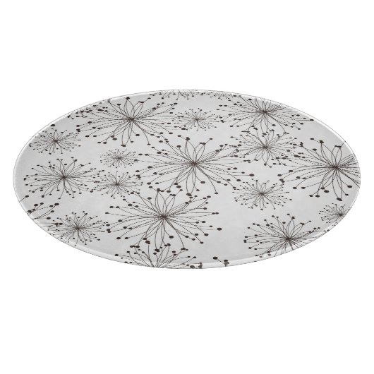 Planche À Découper Rétro arrière - plan floral (Coin)