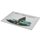 Planche À Découper Retro Camping Voiture Trailer Nomad Cutboard (Coin)
