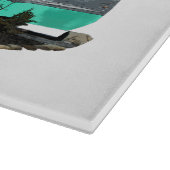 Planche À Découper Retro Camping Voiture Trailer Nomad Cutboard (Coin)