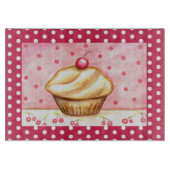 Planche À Découper Retro Cherry Cupcake Kitchen Cutboard Cadeau (Devant)